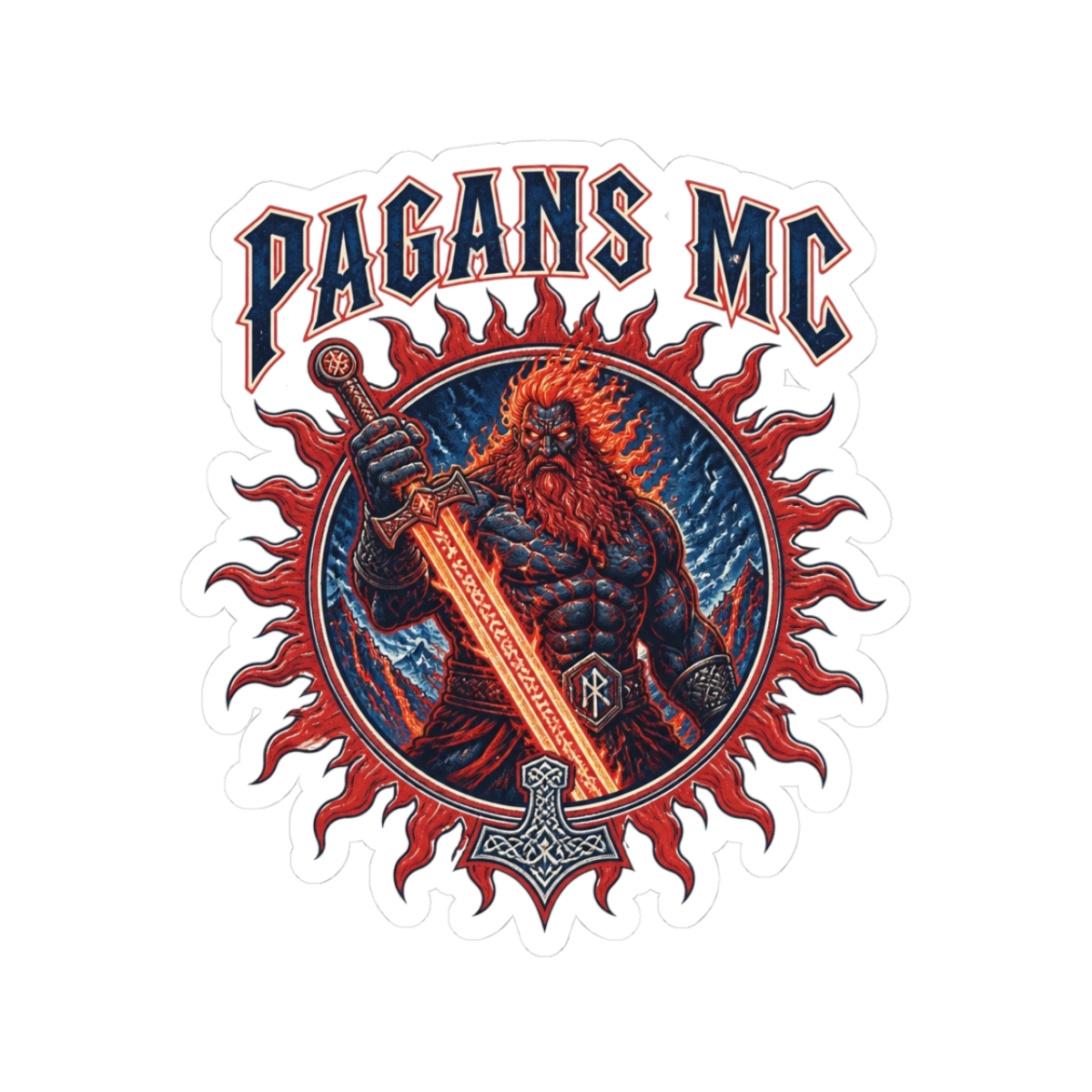 Pagans MC "Pagans MC" Sticker - alternate angle 1, merchandise
