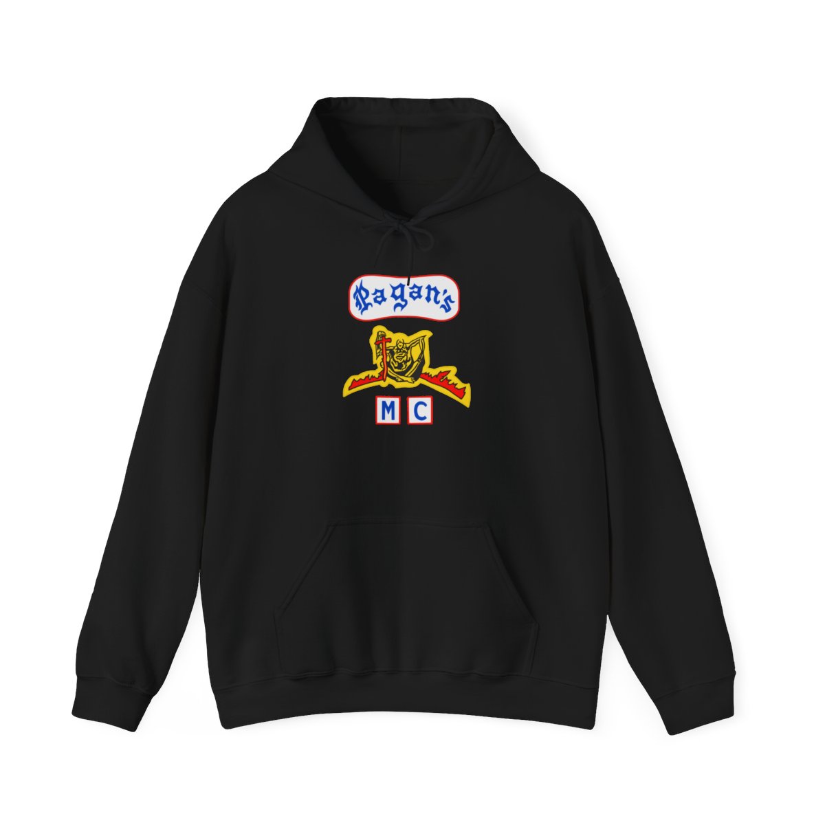Pagan MC Patch Hoodie | Black Pullover Hooded Sweatshirt | Pagans MC - Pagans official Hoodies merch